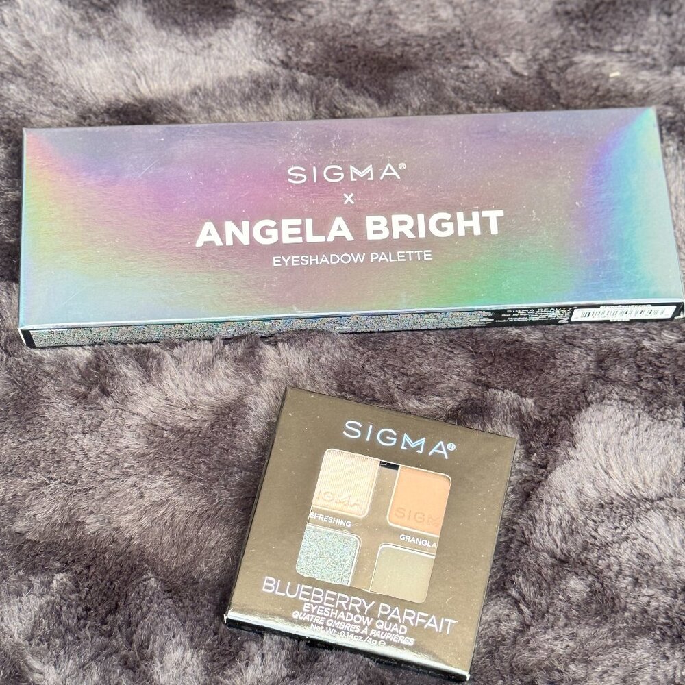 BRAND NEW!  2 Sigma Eyeshadow Palettes - Sigma x Angela Bright and Sigma Blueber